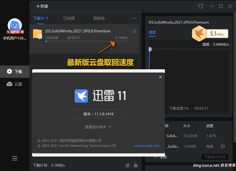 迅雷11 v11.2.2.1716精简版-辰安博客